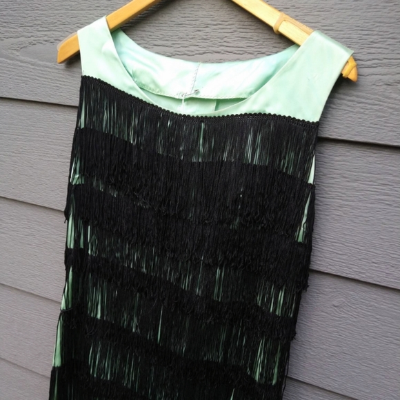 1960's mint FRINGE GOGO DRESS 60's mini XS - Picture 8 of 10